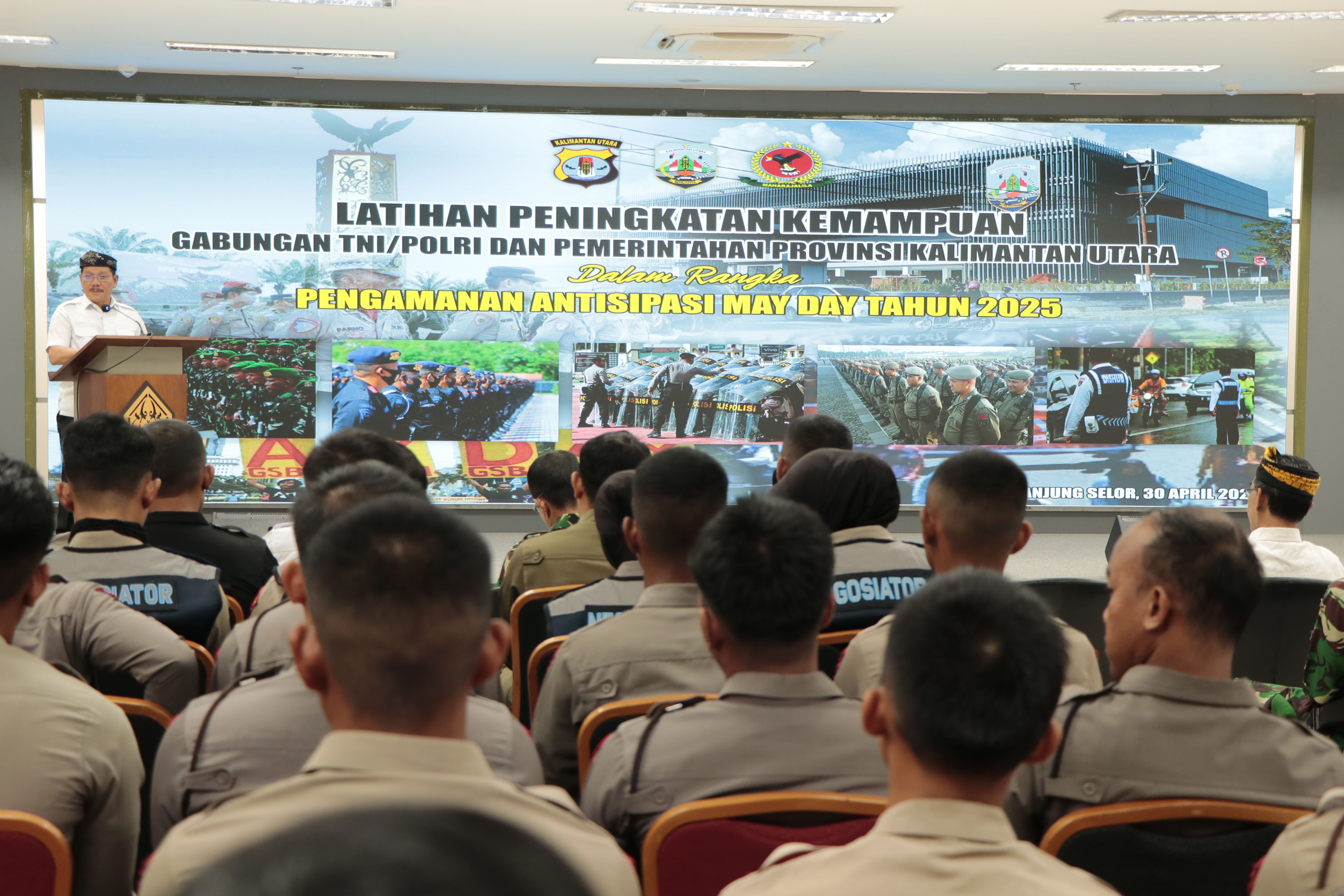 Latihan Peningkatan Kemampuan Gabungan TNI/POLRI dan Pemerintah Provinsi Kalimantan Utara Dalam Rangka Pengamanan Antisipasi May Day 2025